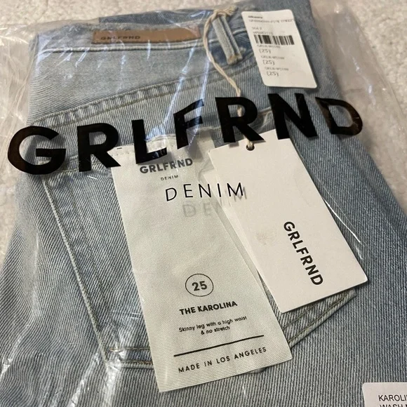 NWT GRLFRND x Revolve Karolina High-Rise E Street Distressed Skinny Jean Size 25 - Picture 8 of 10